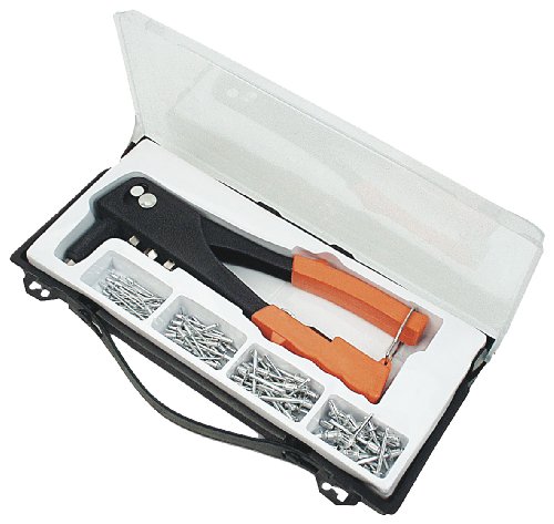 🔥 STARKER PREIS (-69%) Brüder Mannesmann Blindnietzange Set für DIY-Projekte und Reparaturen, geeignet für Nieten von 2,4 bis 4,8 mm, im stabilen Koffer inklusive 100 Aluminiumnieten und vier Mundstücken | M 1096