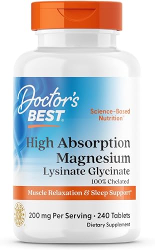Doctor's Best High Absorption Magnesium Glycinate Lysinate