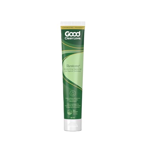 Good Clean Love Restore Moisturizing Vaginal Gel, pH-Balanced Vaginal Moisturizer, Water-Based Feminine Care with Aloe Vera & Lactic Acid, Reduces Dryness, Discomfort & Odor for Women, 2 Oz