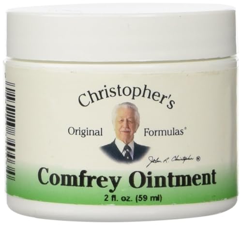 Christopher's Original Formulas Comfrey Ointment, 2 Ounce – Herbal Ointment with Organic Comfrey Leaf in a Natural Beeswax and Olive Oil Base