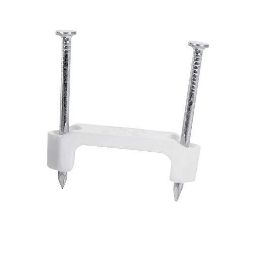 Gardner Bender PS-225J Plastic Staple, ½ Inch., Secures Romex, UF & (NM) Non-Metalic Cable, Polyethylene - UV Resistant, Splinter Free, Application: 14/2, 12/2, 10/2 (NM) Cable, 225 Pk., White