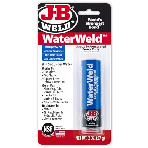 J-B Weld 8277 WaterWeld Epoxy Putty Stick - 2 oz., Off White