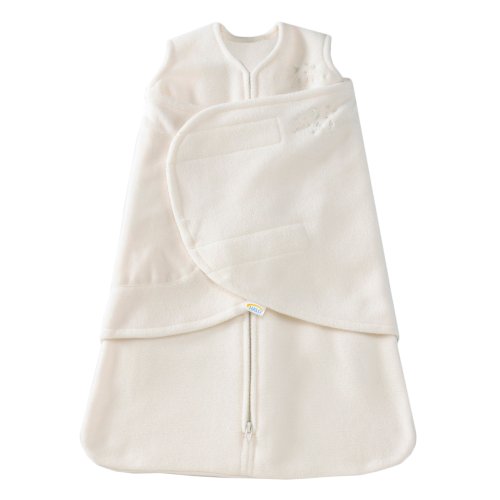 HALO SleepSack Micro-Fleece Swaddle 3-Way Adjustable Newborn Cream