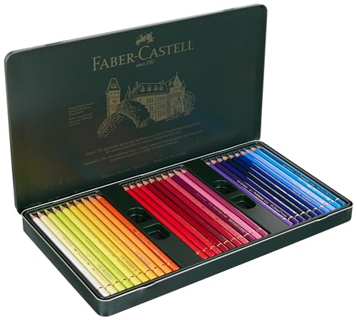 Faber-Castell Polychromos Artists' Color Pencils - Tin of 60 Colors - Premium Quality Artist Pencils