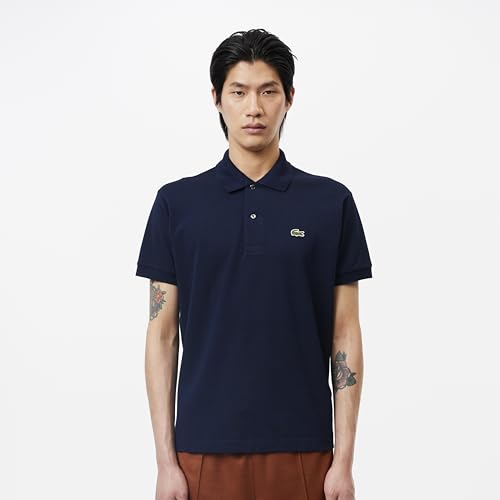 Lacoste Men's Classic Fit L.12.12 Original Piqué Polo Shirt, Navy Blue, Medium