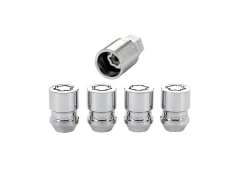 McGard 24154 Chrome Cone Seat Wheel Locks (M12 x 1.25 Thread Size) - 4 Locks / 1 Key
