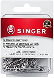 Singer Assorted Safety Pins, Multisize (50-Count, Model 226)