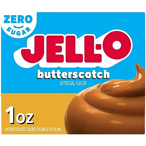 Jell-O Butterscotch Sugar Free & Fat Free Instant Pudding & Pie Filling Mix, 24 ct Pack - 1 oz Boxes, As Seen on TikTok