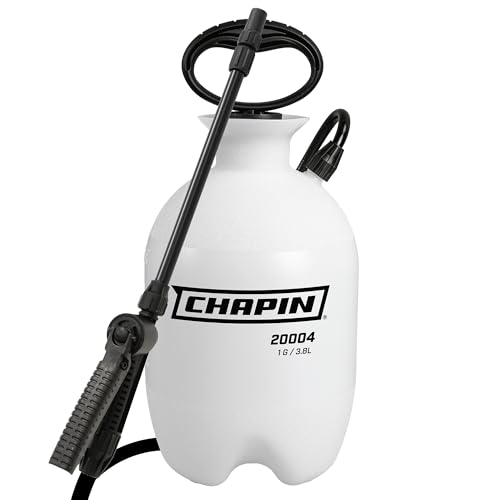 Chapin 20004 Pump Sprayer, 1 Gallon, Lawn and Garden, Hand Pressurized, Anti-Clog Filter, Adjustable Spray Nozzle, Spraying Plants, Watering, Weeds, Fertilizer and Pests, Translucent
