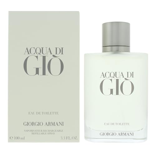 Armani beauty - Acqua di Gio - Eau de Toilette - Cologne for Men - Long Lasting Fragrance with Bergamot notes, Jasmine, White Musks, Patchouli & Cedarwood – 3.3 Fl Oz
