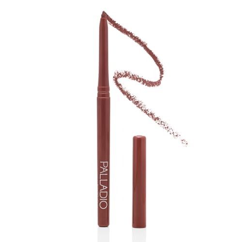 Palladio Retractable Waterproof Lip Liner High Pigmented and Creamy Color Slim Twist Up Smudge Proof Formula with Long Lasting All Day Wear No Sharpener Required, Naked