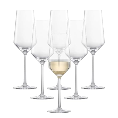 ZWIESEL GLAS Pure Champagne Glass (Set of 6), Champagne Flutes with Effervescent Point, Dishwasher-Safe Tritan Crystal G