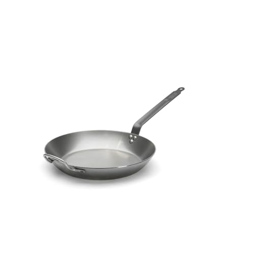 de Buyer - Bratpfanne CARBONE PLUS aus Eisenstahl - mit Gegengriff - 36 cm - 5110.36, Silber