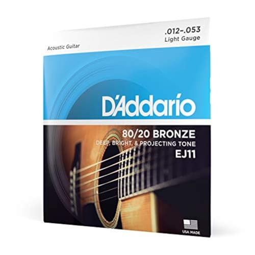 D'Addario Acoustic Guitar Strings, 80/20 Bronze, EJ11