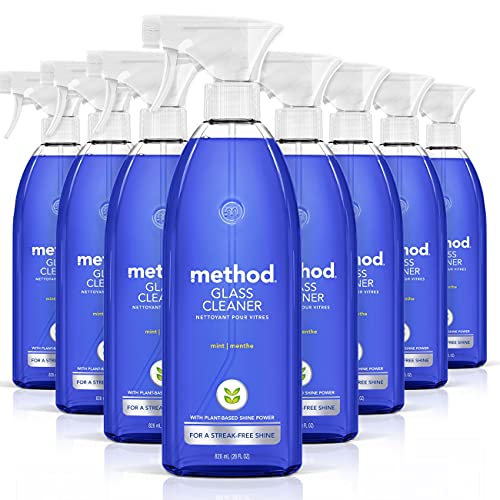 Method Glass Cleaner Spray, Mint, Ammonia Free Solution, Mirror &amp; Window Cleaner - Great for Indoor &amp; Outdoor Gl