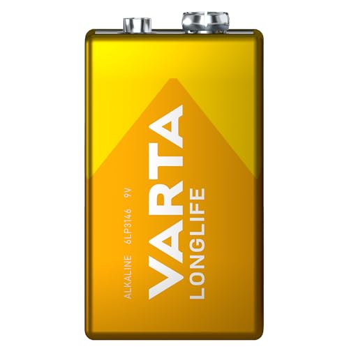 (-66%) VARTA Batterien 9V Blockbatterie, 1 Stück, Longlife, Alkaline, für Rauchmelder, Brand- & Feuermelder, Mikrofon