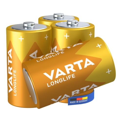 (-29%) VARTA Batterien D, 4 Stück, Longlife, Alkaline Mono-Zelle mit 1,5 V