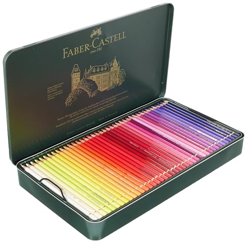 Faber-Castell Polychromos Artists' Color Pencils - Tin of 120 Colors - Premium Quality Artist Pencils