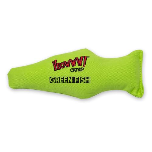 Yeowww Fish Cat Toy, Green