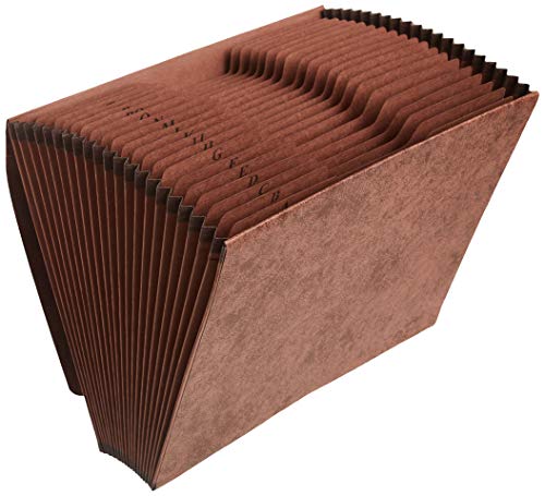Pendaflex Heavy Duty Expanding File with Extra-Thick Cover, Tyvek Reinforced Edges, 21 Pockets, A–Z Tabs, Elastic Cord Closure, Letter Size (R117ALHD),Brown