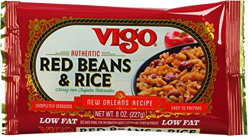 Vigo Authentic Red Beans & Rice, Low Fat, 8oz (Red Beans & Rice, Pack of 12)