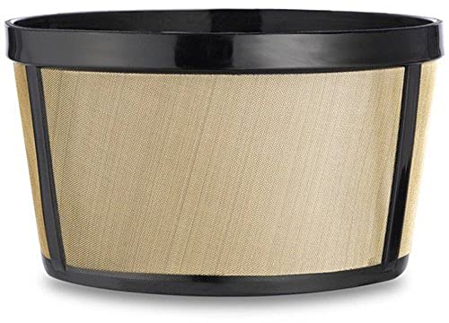 Reusable 4-5 Cup Basket Coffee Filter Fits Mr. Coffee, Cuisinart, Black & Decker, Hamilton Beach Coffee Makers, Stainless Steel, BPA-Free