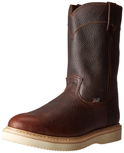 Justin Men's Axe 10" Wedge Round Toe Work Boot, Light Brown - 9.5 M