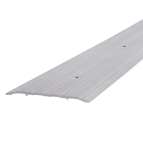 M-D Building Products 68387 Aluminum Commercial Flat-Profile Threshold: Durable and Sleek Entryway Access Solution Draft Protection (5 in. x 1/4 in. x 36 in.) (Silver)