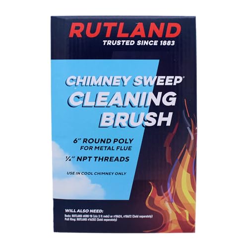Rutland Products 16906 6-Inch Poly Chimney Cleaning Brush, Black