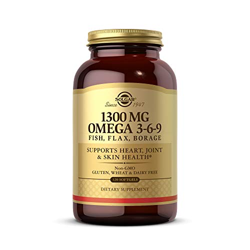 Solgar Omega 3-6-9 Softgels - Pack of 120 - Blend of Premium Fish, Flax and Borage Oils – Specially formulated Ratio - Molecularly Distilled to Remove Mercury, PCBs and Heavy Metal contaminants