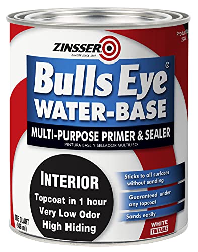 Zinsser 02244 Bulls Eye Water-Base Primer and Sealer, Quart, White