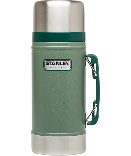Stanley 5 Piece Stainless Steel Hammertone Green Food Jar | Vacuum Insulated | Naturally BPA-free | 24 OZ / 0.71 L | Keeps Food/Liquid Hot or Cold for 15 Hours | Leak Resistant