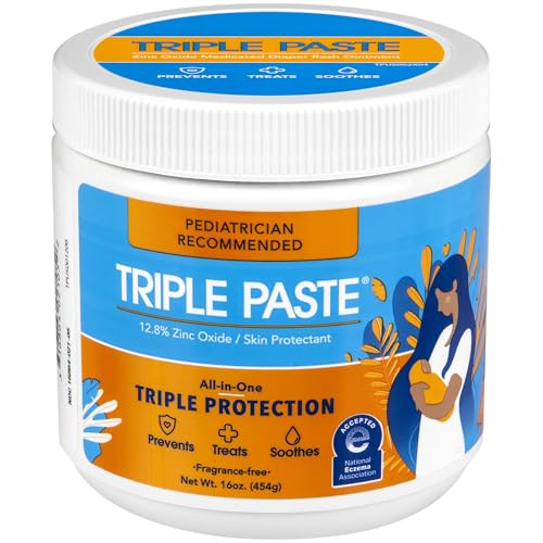 Triple Paste Diaper Rash Cream for Baby 16 oz Tub, Zinc Oxide, Hypoallergenic