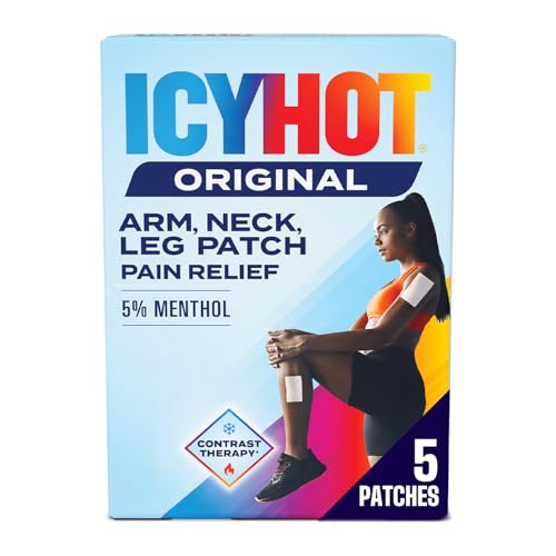 Icy Hot Original Small Pain Relief Patches (5 Count) Powerful Targeted Relief for Arm, Neck & Leg