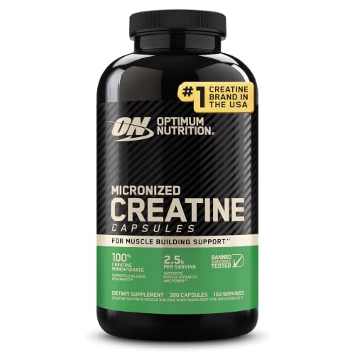 Optimum Nutrition Micronized Creatine Monohydrate Capsules, 300 Count