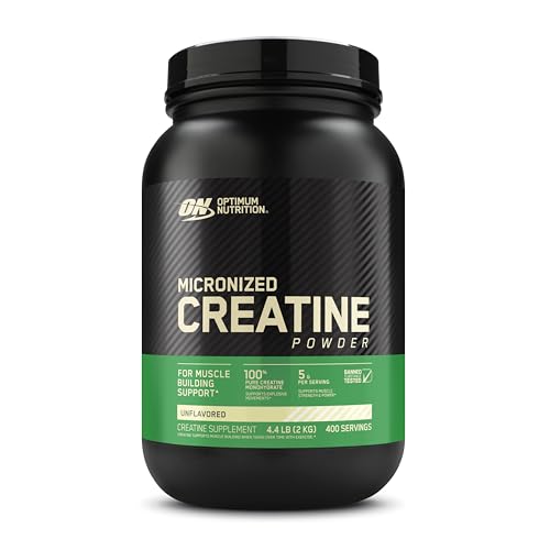 Optimum Nutrition Micronized Creatine Monohydrate Powder, Unflavored, 400 Servings