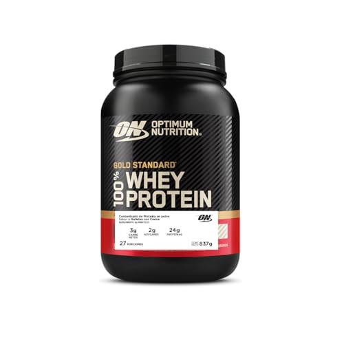 Optimum Nutrition Gold Standard 100% Whey Protein Powder, Cookies & Cream, 2 Pound (Packaging May Vary)