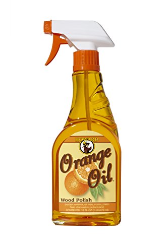 Howard Products Orange Oil Wood Furniture Polish - Revitalize Surfaces with Effective Wood Polish and Cleaner - 16 oz Bottle