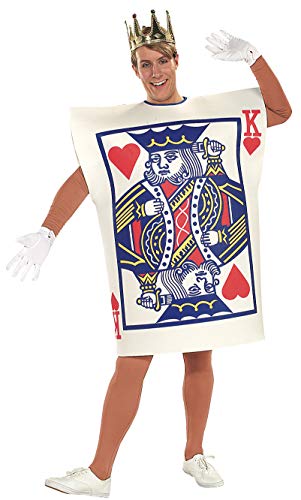 Rubies Men's Playing Card King of Hearts Adult Costume for Themed Parties and Halloween, As Shown, One Size US