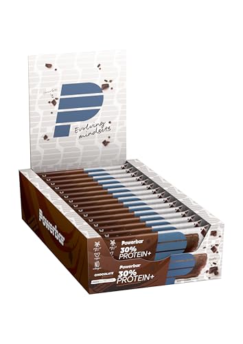 Powerbar - 30% Protein Plus - Chocolate - 15x55g - High Protein Bar - Whey&Casein Protein - collagen free