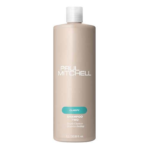 Paul Mitchell Shampoo Two, Clarifying Shampoo, Deep Cleanses + Removes Buildup, For All Hair Types, Especially Oily Hair, 33.8 fl. oz.
