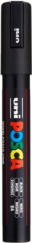 Posca Acrylic Paint Marker, PC-5M Medium tip, Black (PX152777000)