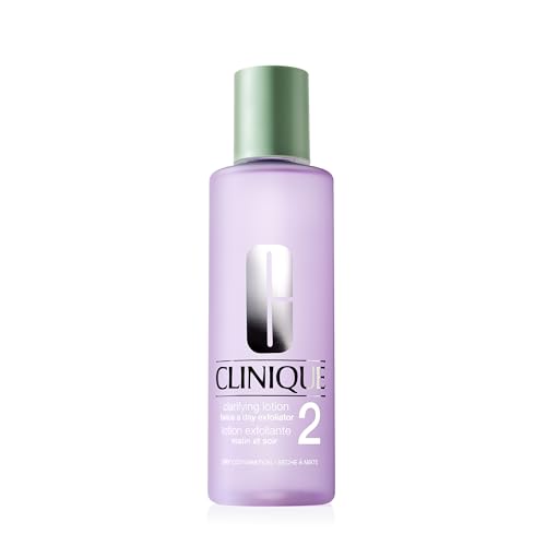 Clinique 3-Step Clarifying Lotion Face Exfoliator 2 | With Witch Hazel | For Dry Combination Skin Types, 13.5 Fl Oz