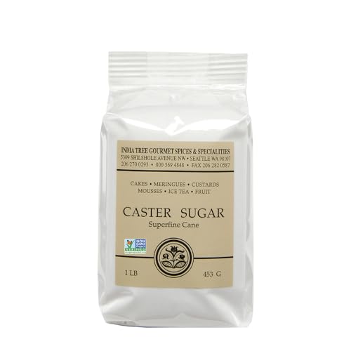 India Tree Superfine Caster Sugar, 1 lb Bag | Premium Baking & Dessert Sugar
