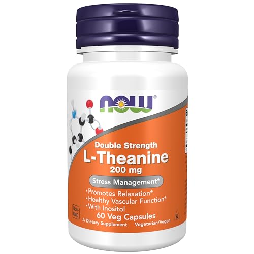 NOW Foods L-Theanine 200mg with Inositol 60 Veg Capsules