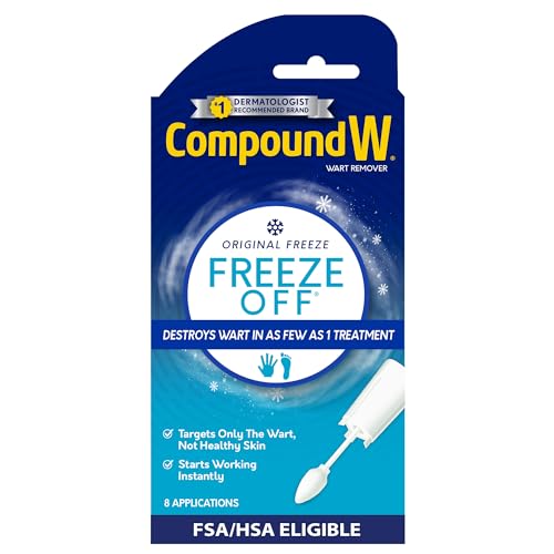 Compound W Freeze Off Wart Remover, Wart Removal System for Removing Common & Plantar Warts, 8 Applications