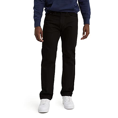 Levi's Men's 505 Regular Fit Jeans (Also Available in Big & Tall), Black-Discontinued, 34W x 32L