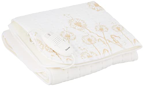 Beurer German Engineering UB 33 Electric Underblanket for Single Bed I German Engineering I 3 Temperature Settings I Printed Cotton Top I Overheat Pro