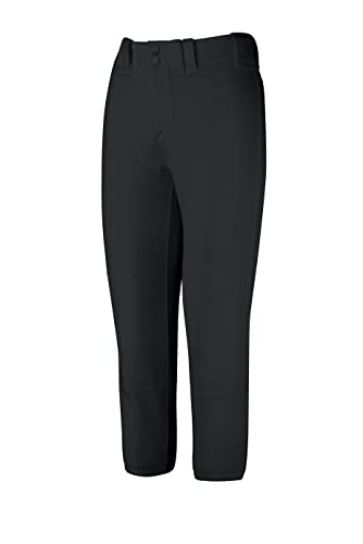 Mizuno Womens Select Low Rise Belted Pant S Black, Black, Small US