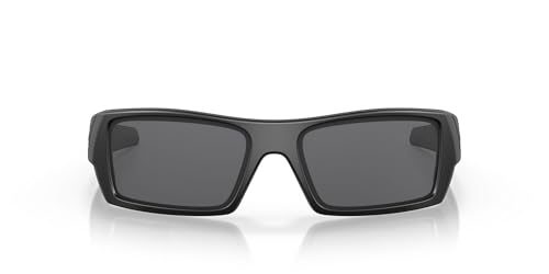 Oakley Men's Oo9014 Gascan Rectangular Sunglasses, Matte Black/Grey, 60 mm